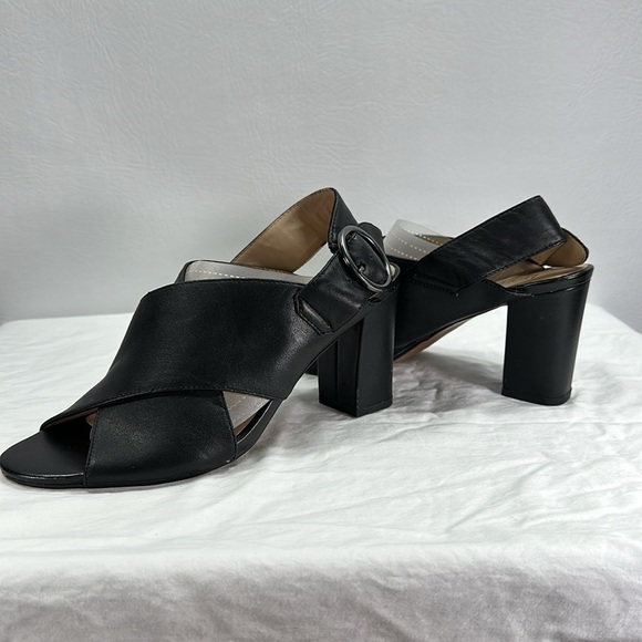 Franco Sarto Thick Buckle Strap Heeled Sandals, 8 - Picture 1 of 9